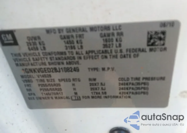 1GNKVGED2BJ108249: 43484273