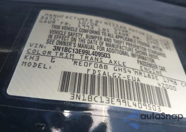 3N1BC13E99L409503: 43484277