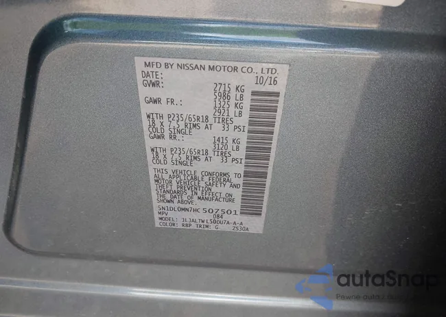 5N1DL0MN7HC507501: 43484312