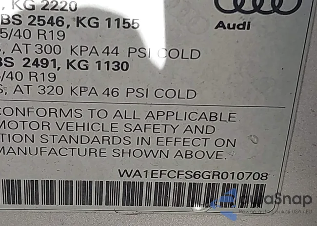 WA1EFCFS6GR010708: 43484401