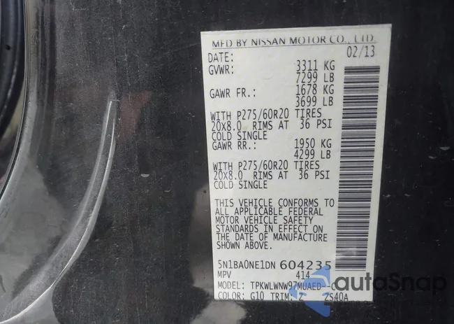 5N1BA0NE1DN604235: 43484419