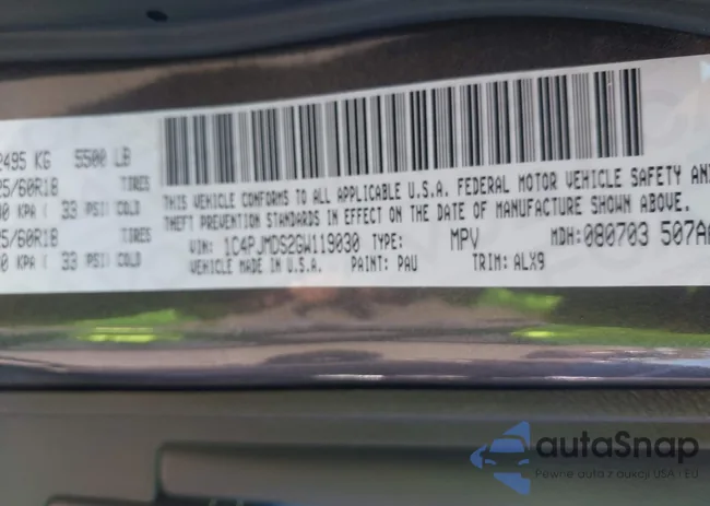 1C4PJMDS2GW119030: 43485608