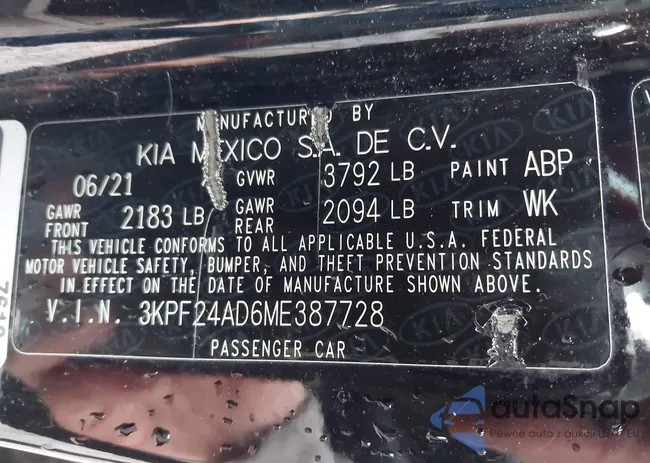 3KPF24AD6ME387728: 43485683