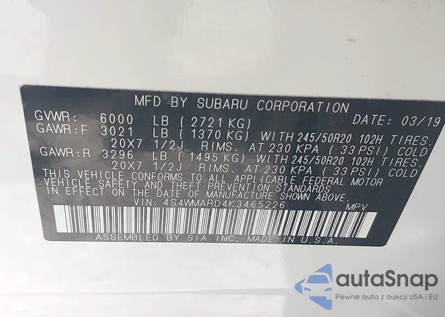 4S4WMARD4K3465226: 43485718