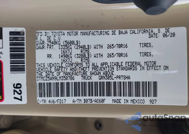 3TMCZ5AN9LM350786: 43485769