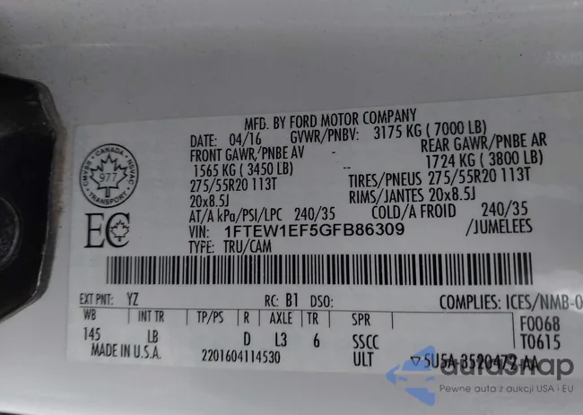 1FTEW1EF5GFB86309: 43485872