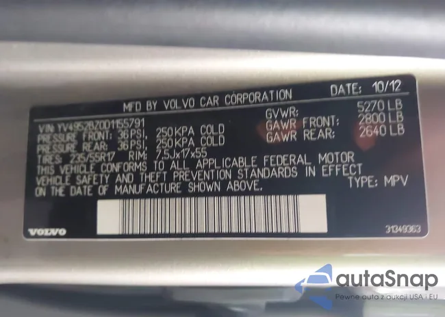 YV4952BZ0D1155791: 43485209