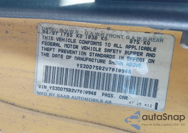 YS3DD75B2V7010948: 43485240