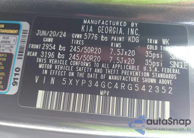 5XYP34GC4RG542352: 43485392