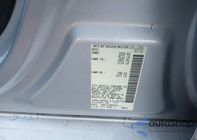 1N4AL3AP6DC122929: 43485398