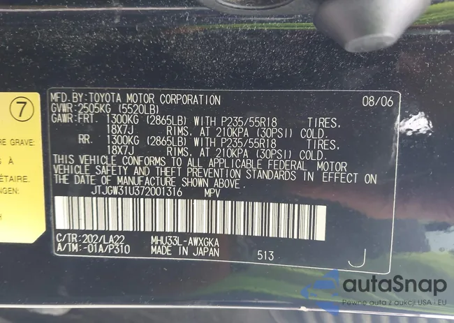 JTJGW31U372001316: 43486495