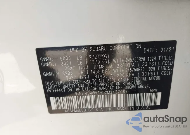 4S4WMAMDXM3437067: 43486499