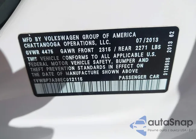 1VWBP7A38EC012115: 43486557