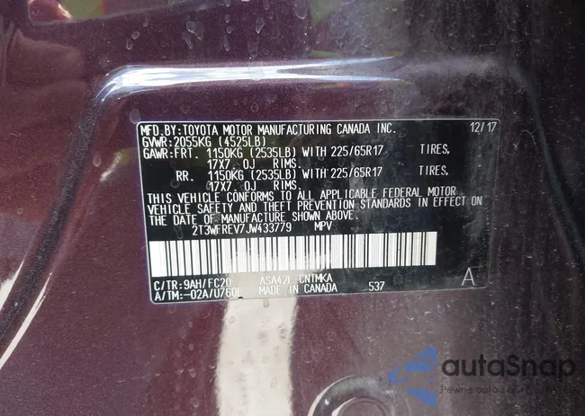 2T3WFREV7JW433779: 43486563