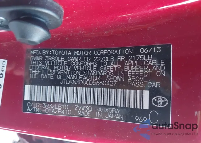 JTDKN3DU0D5660427: 43486610