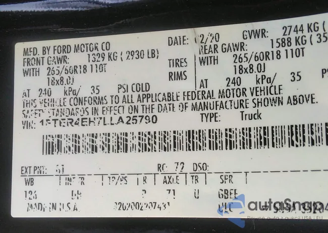 1FTER4EH7LLA25790: 43486646