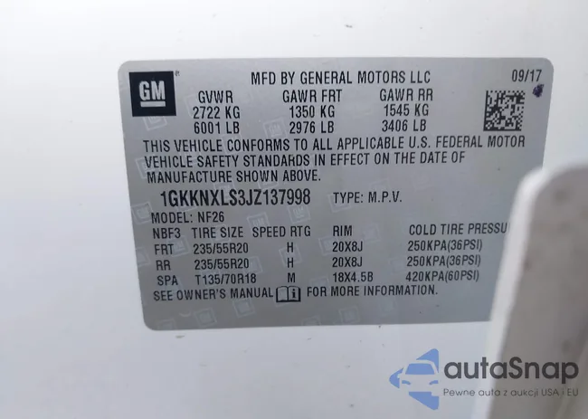 1GKKNXLS3JZ137998: 43486735