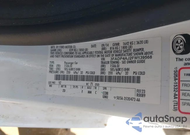 3FADP4AJ2FM139568: 43486744