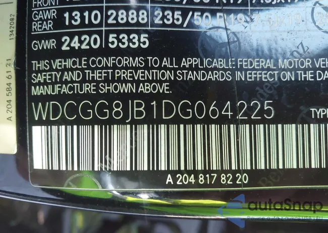 WDCGG8JB1DG064225: 43486754