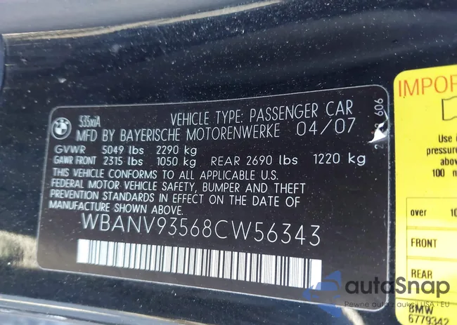 WBANV93568CW56343: 43486839