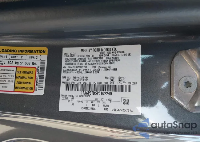 1FA6P8TD5P5102240: 43486857