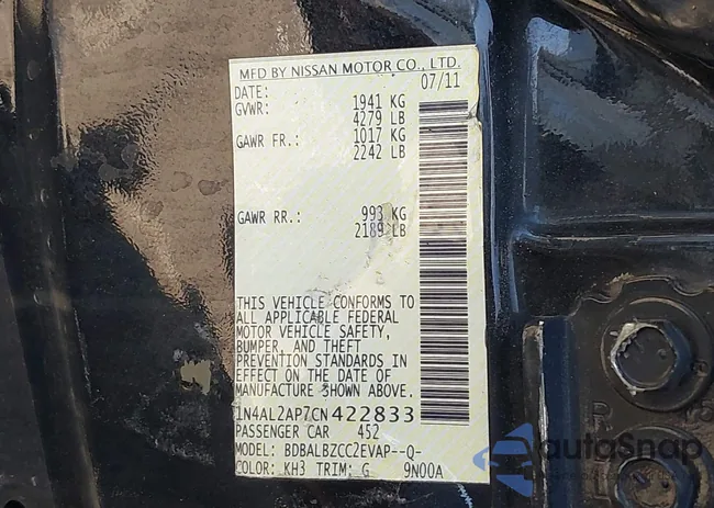 1N4AL2AP7CN422833: 43486869