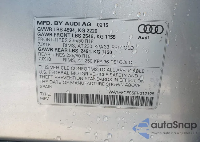 WA1EFCFS5FR012125: 43486888