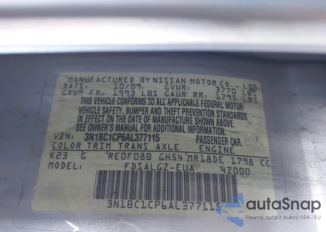 3N1BC1CP6AL377115: 43486904