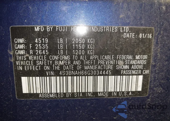 KNMAT2MT3HP599846: 43486921