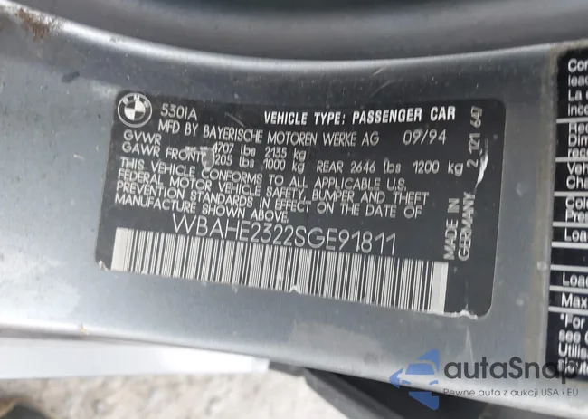 WBAHE2322SGE91811: 43486189