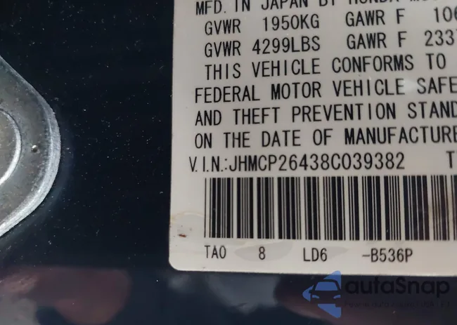 JHMCP26438C039382: 43486365