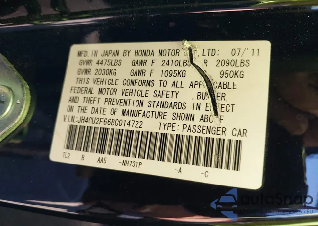 JH4CU2F66BC014722: 43486437