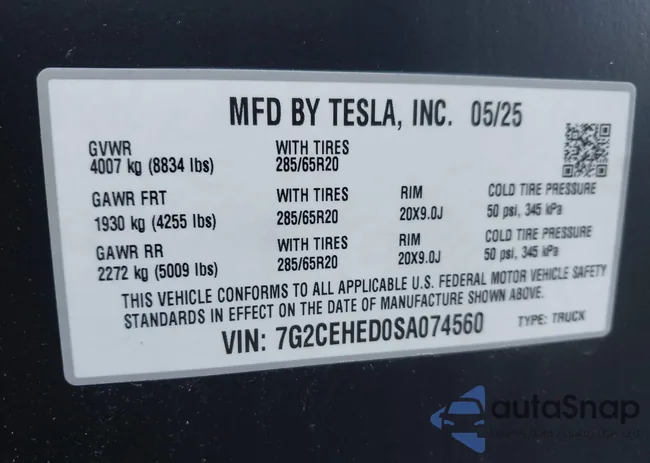 7G2CEHED0SA074560: 43487530