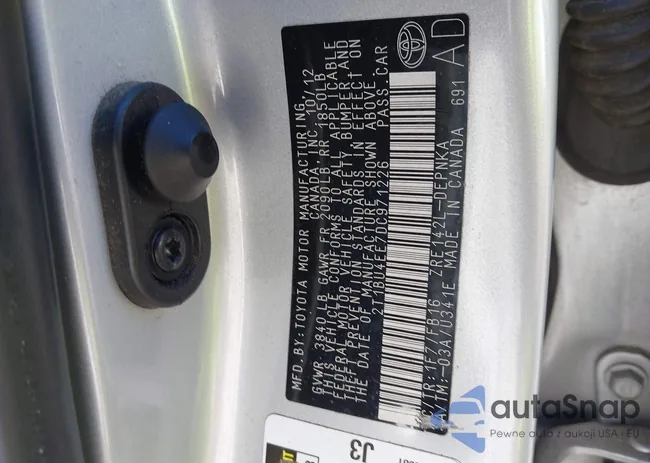 2T1BU4EE7DC971226: 43487640