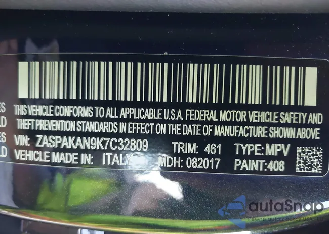 ZASPAKAN9K7C32809: 43487713