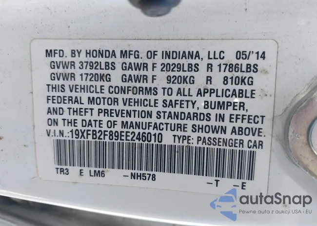 19XFB2F89EE246010: 43487856