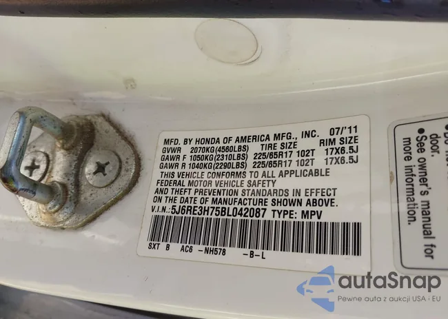 5J6RE3H75BL042087: 43487958