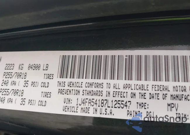 1J4FA54187L125547: 43487962