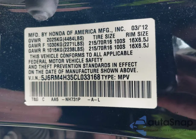 5J6RM4H35CL033168: 43488012