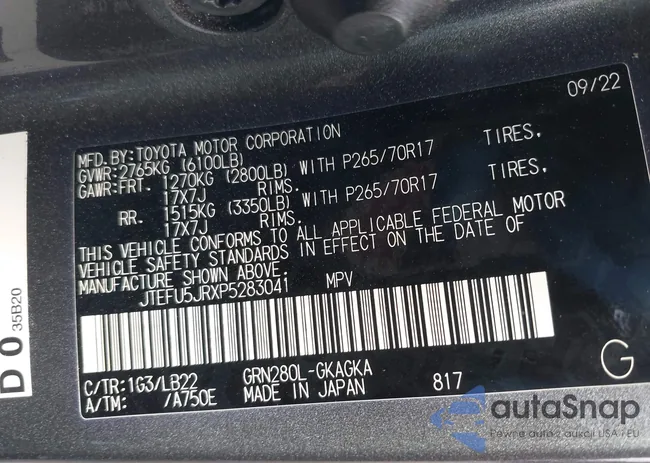 JTEFU5JRXP5283041: 43487059