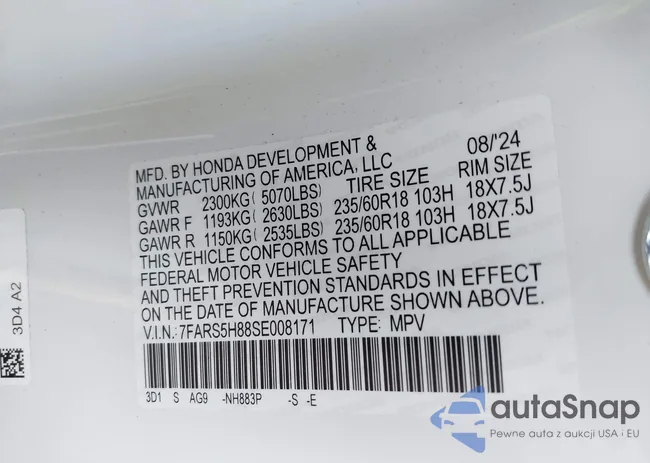 7FARS5H88SE008171: 43487077