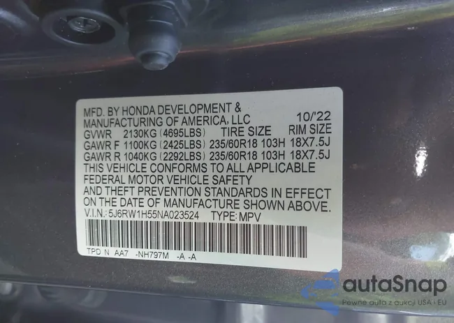 5J6RW1H55NA023524: 43487138