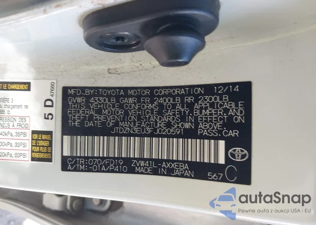 JTDZN3EU3FJ020591: 43487239