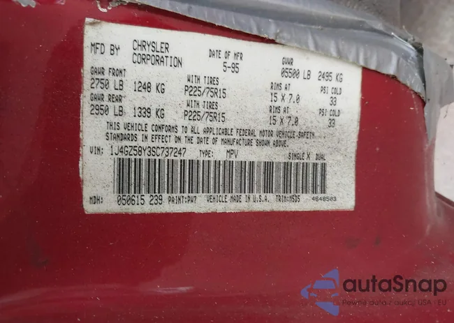 1J4GZ58Y3SC737247: 43487252