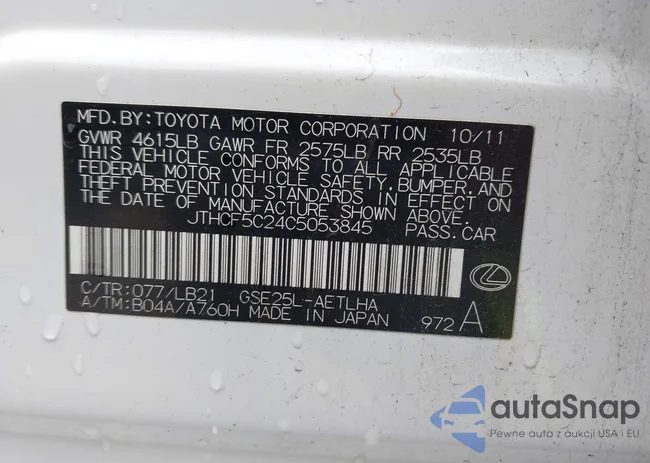 JTHCF5C24C5053845: 43487339