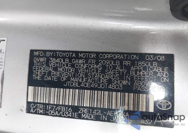 JTDBL40E49J014803: 43487358