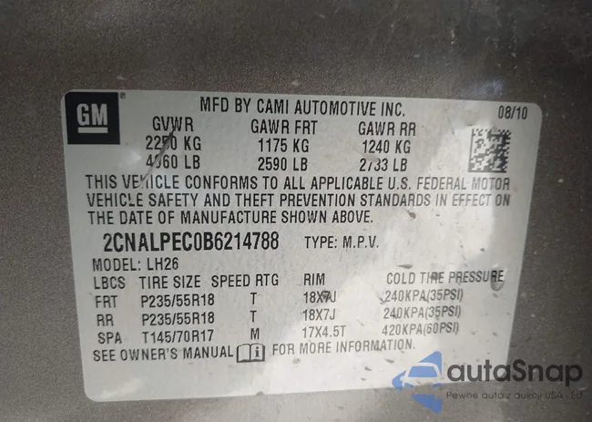 2CNALPEC0B6214788: 43487440