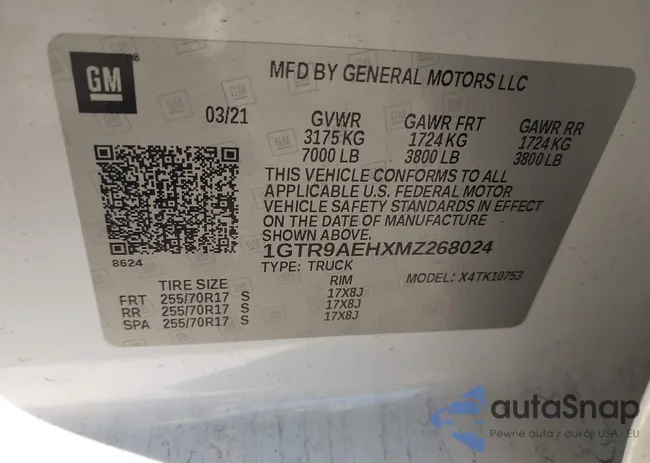 1GTR9AEHXMZ268024: 43488593