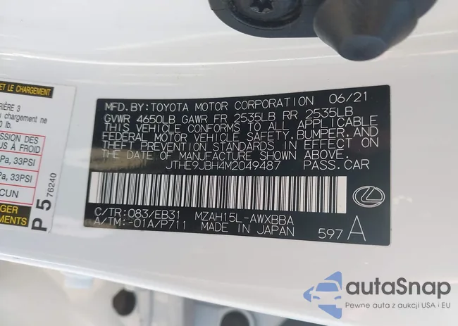 JTHE9JBH4M2049487: 43488657