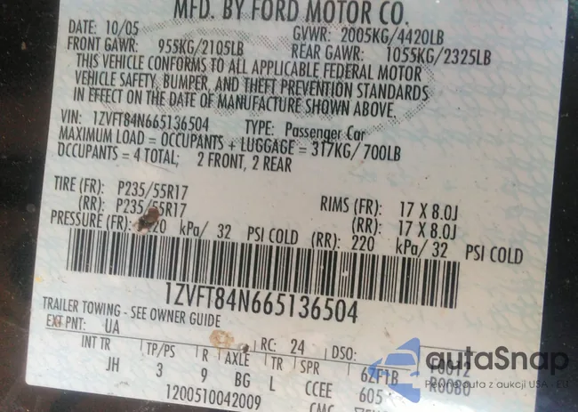 1ZVFT84N665136504: 43488694